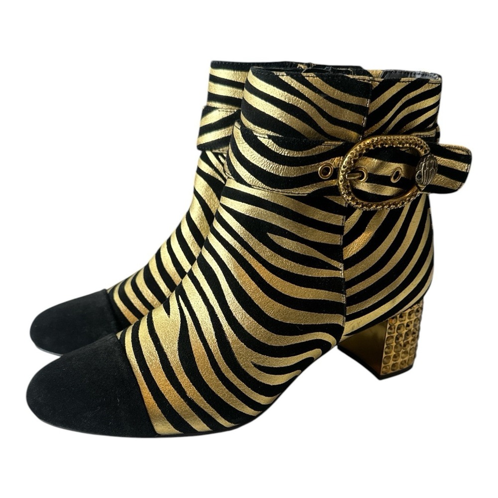 New Kurt Geiger Ankle Boots Women Size 37 Leather Luxury Party Crystals - Picture 2 of 11